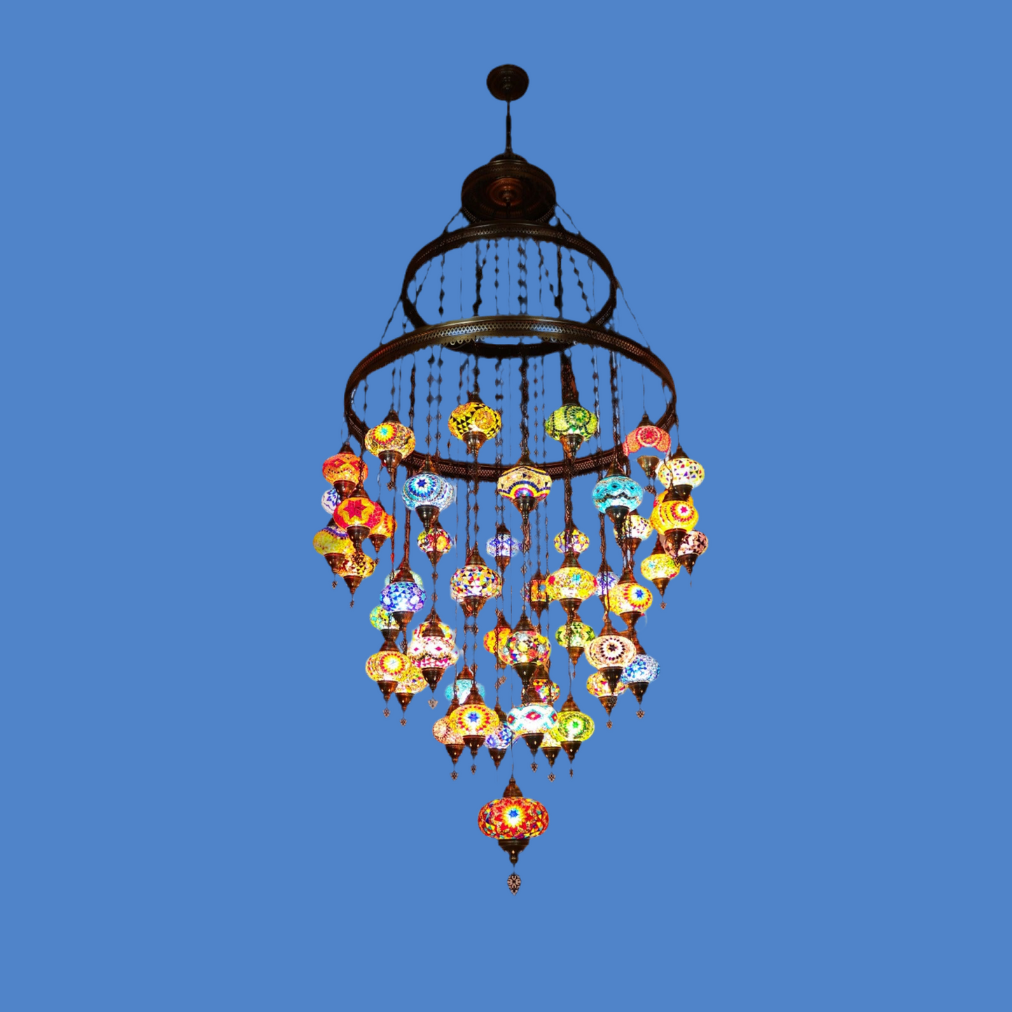 55 GLOBE MULTICOLOR CHANDELIER