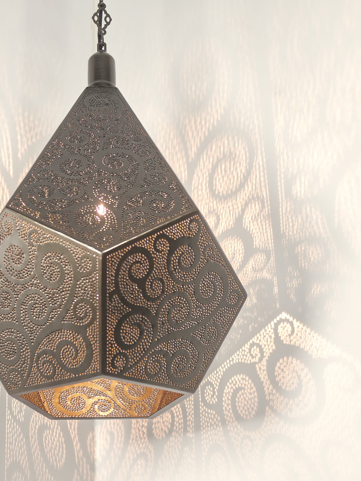 Moroccan Decorative Big Lantern Hanging Lamp Diamond Shape