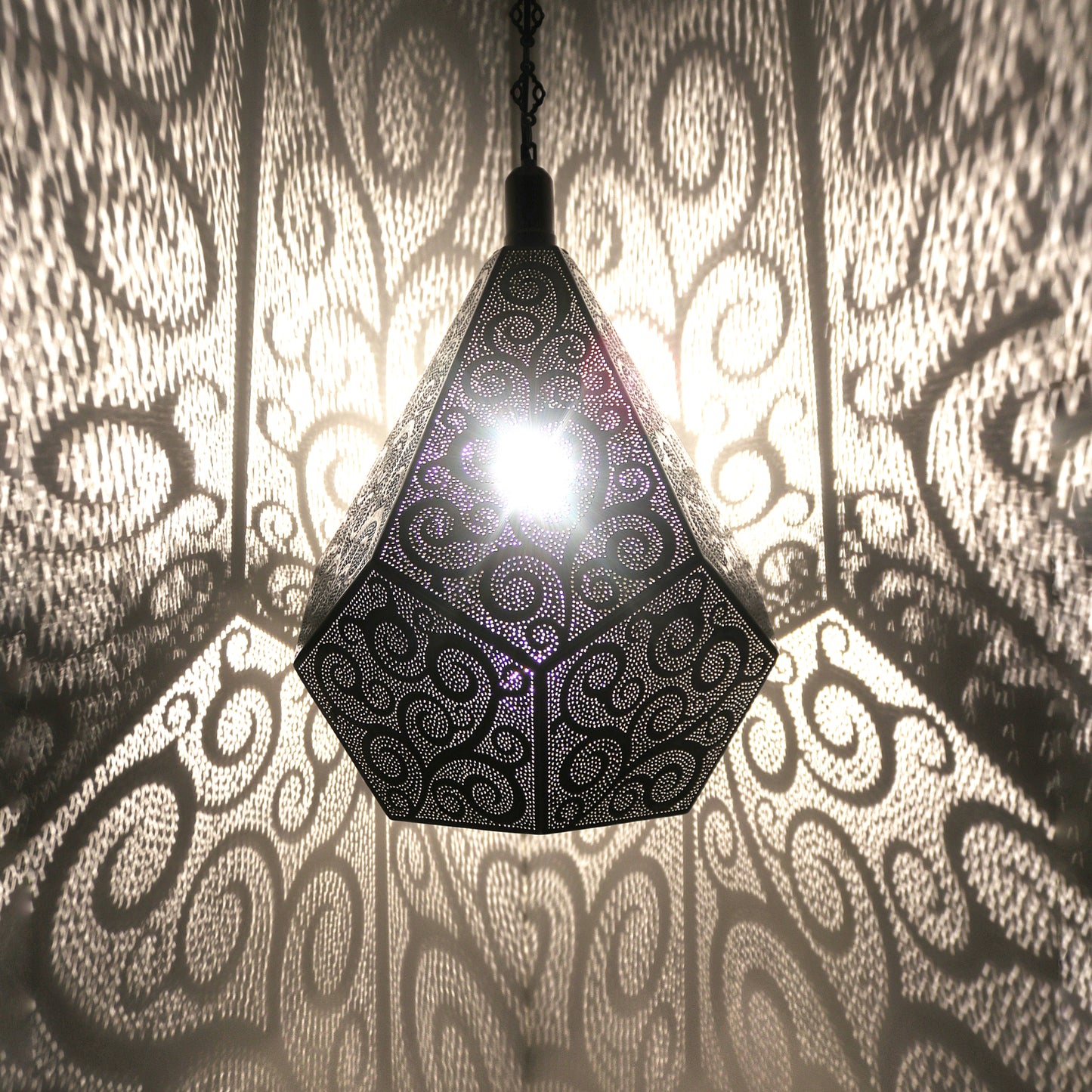 Moroccan Decorative Big Lantern Hanging Lamp Diamond Shape