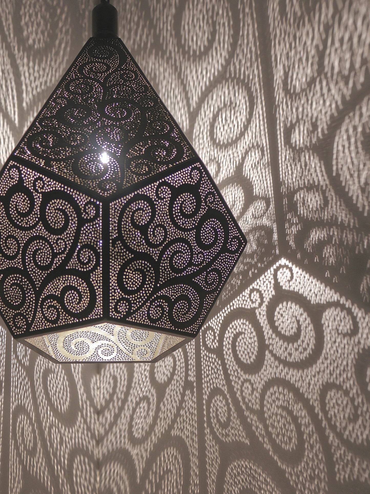 Moroccan Decorative Big Lantern Hanging Lamp Diamond Shape