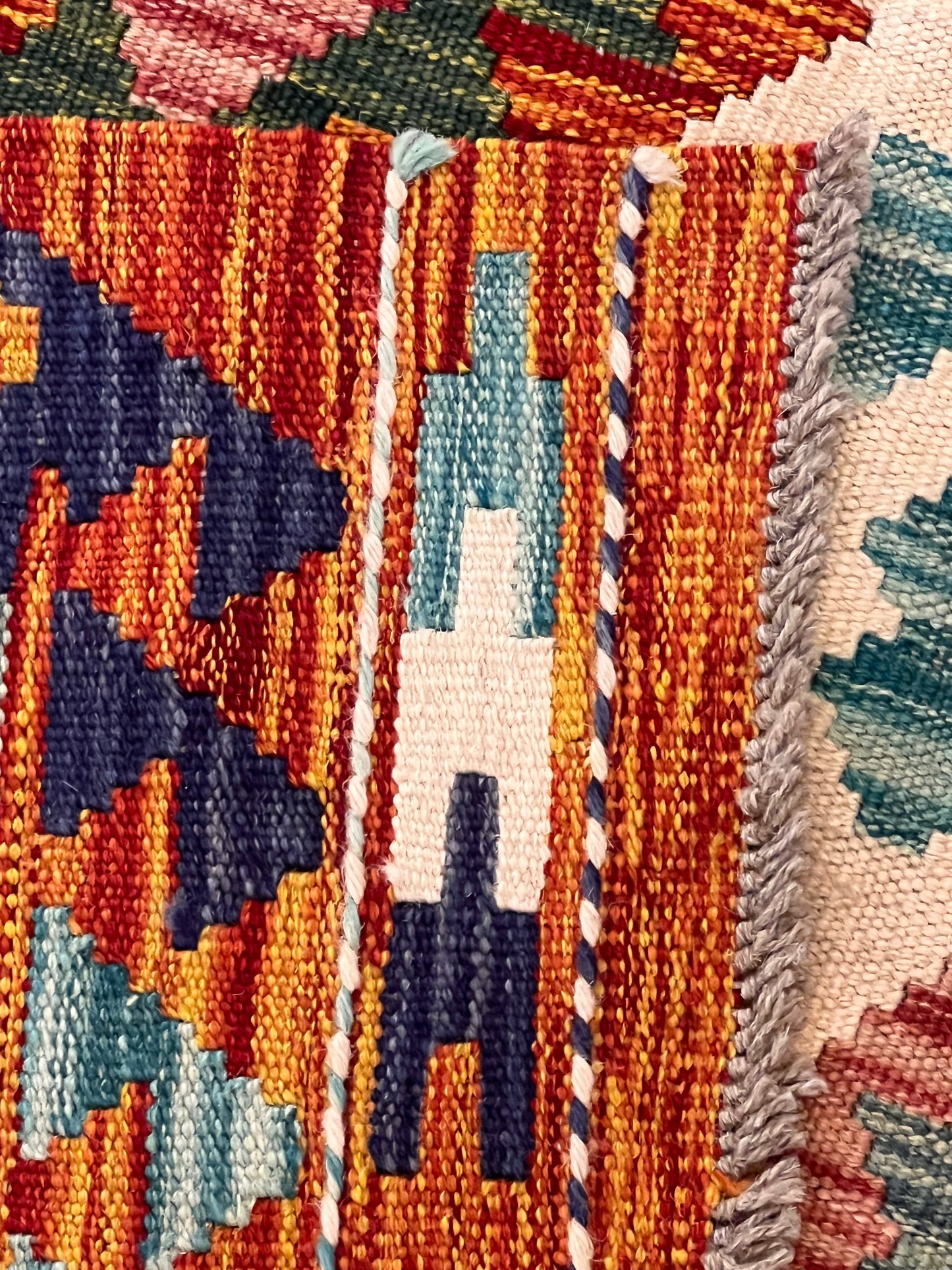 7x10 Fine Quality Handmade Turkish Kilim Rug – Handwoven Colorful Anatolian Geometric Statement Rug