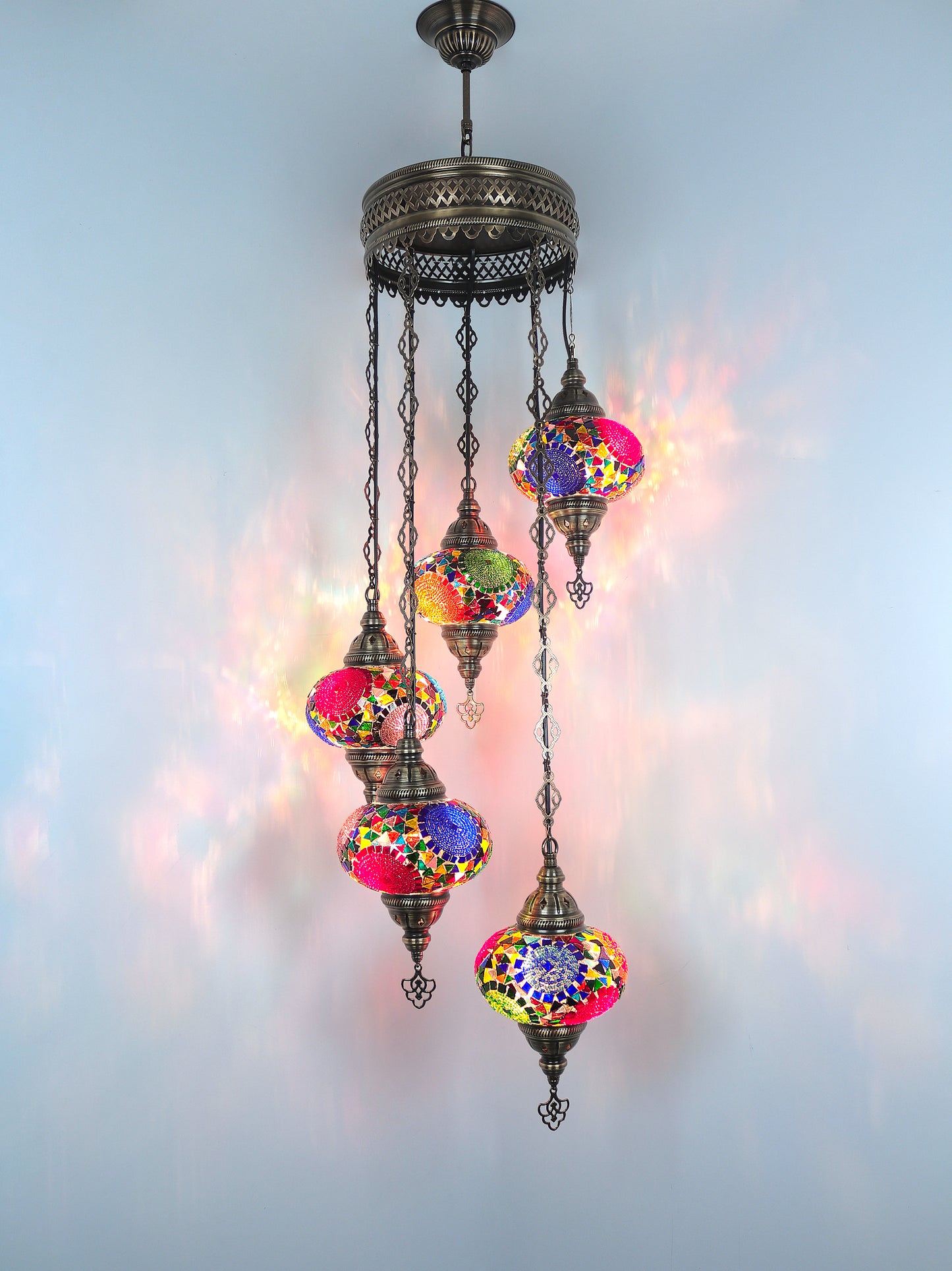 Mosaic Chandelier 5 Globe Extra Chain Plug Cable