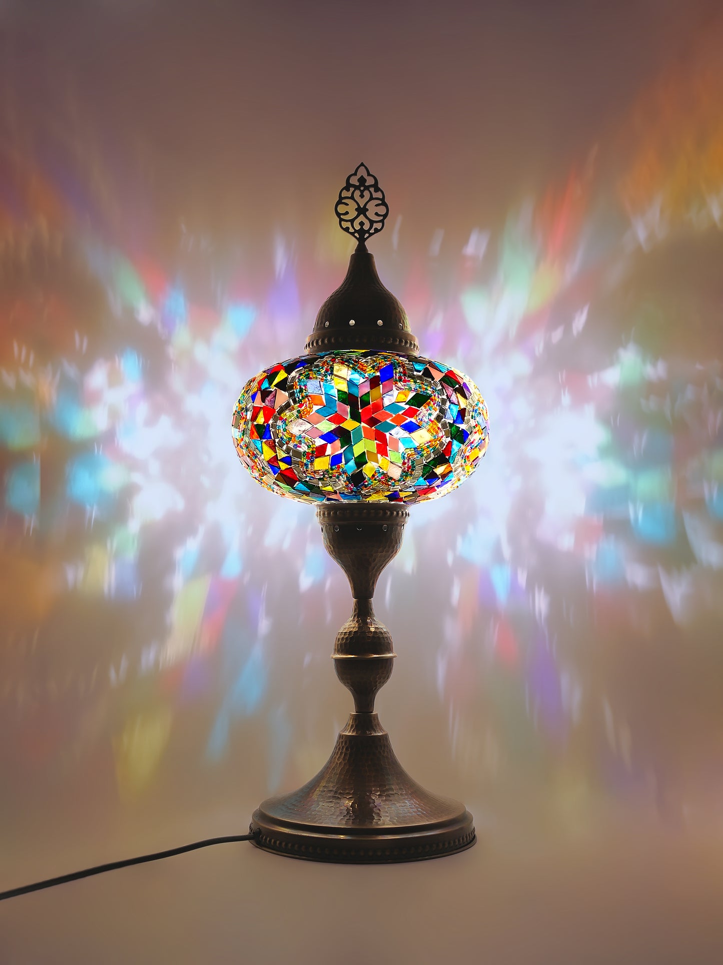 Turkish Table Lamp Big Globe Standing Light