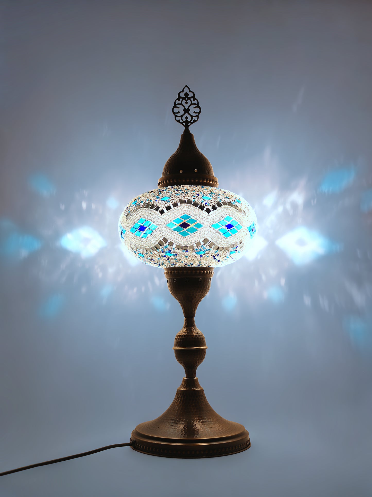 Turkish Table Lamp Big Globe Standing Light