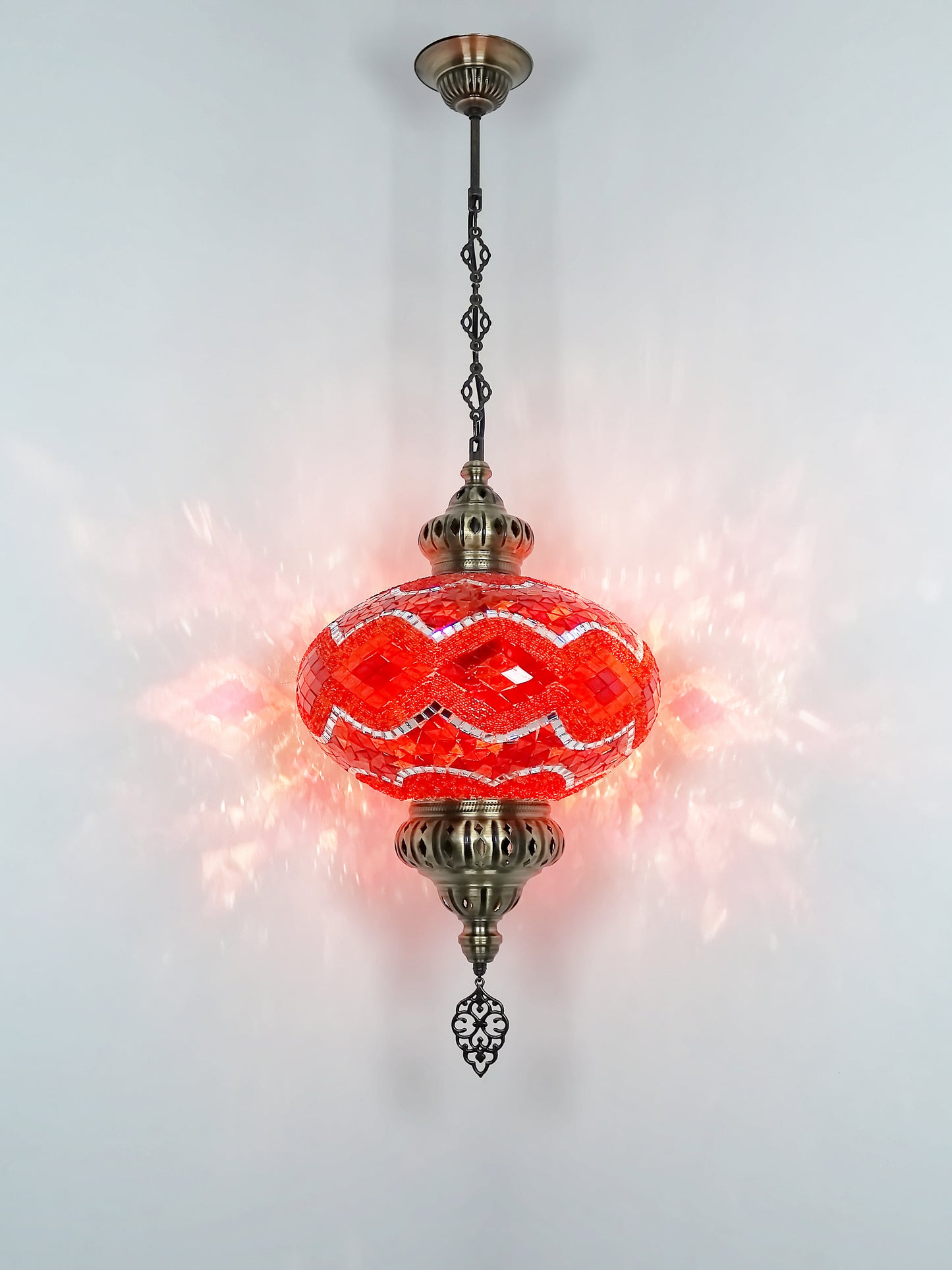 Turkish Mosaic Hanging Lamp Big Globe Pendant Lights