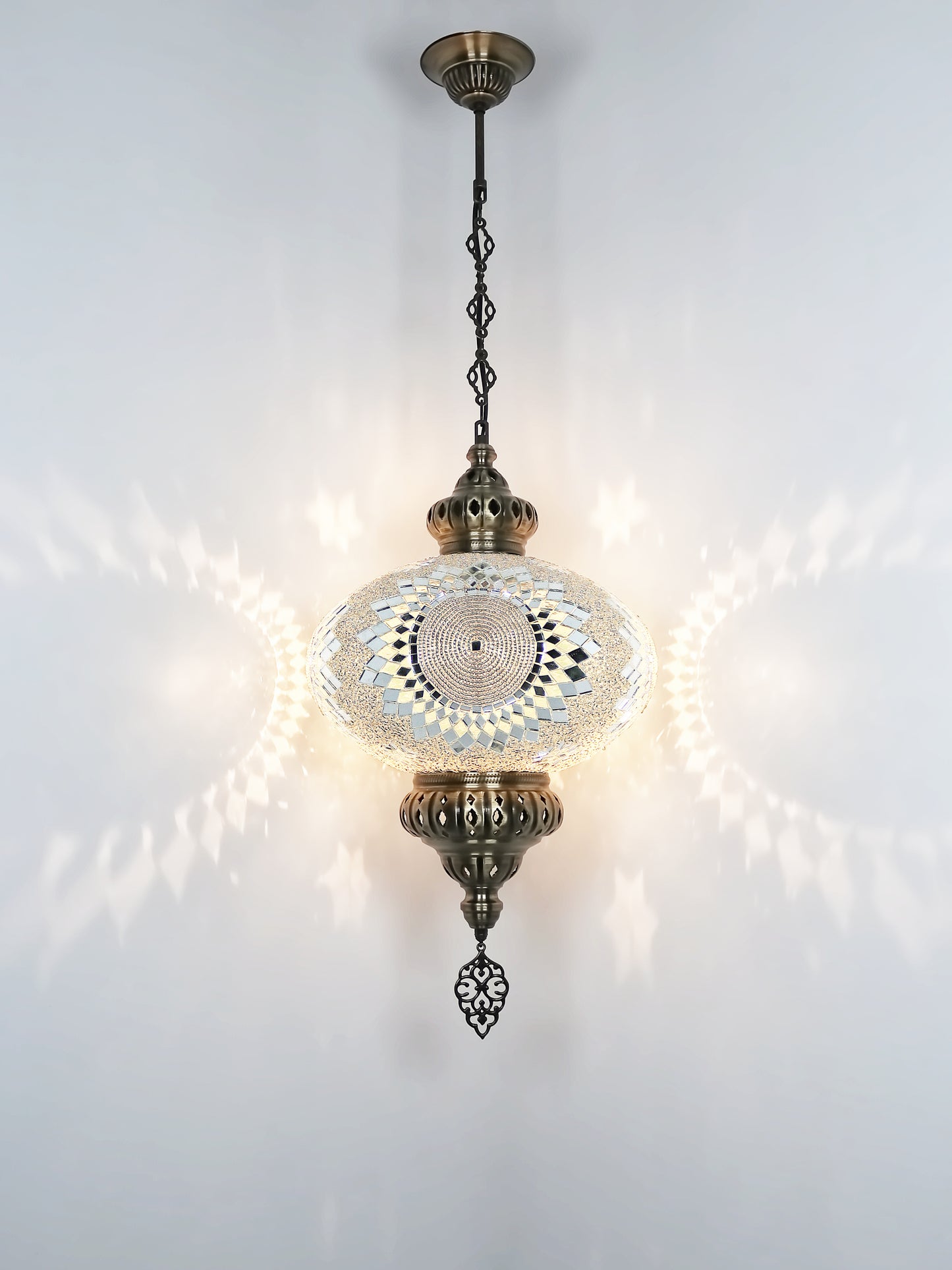 Turkish Mosaic Hanging Lamp Big Globe Pendant Lights