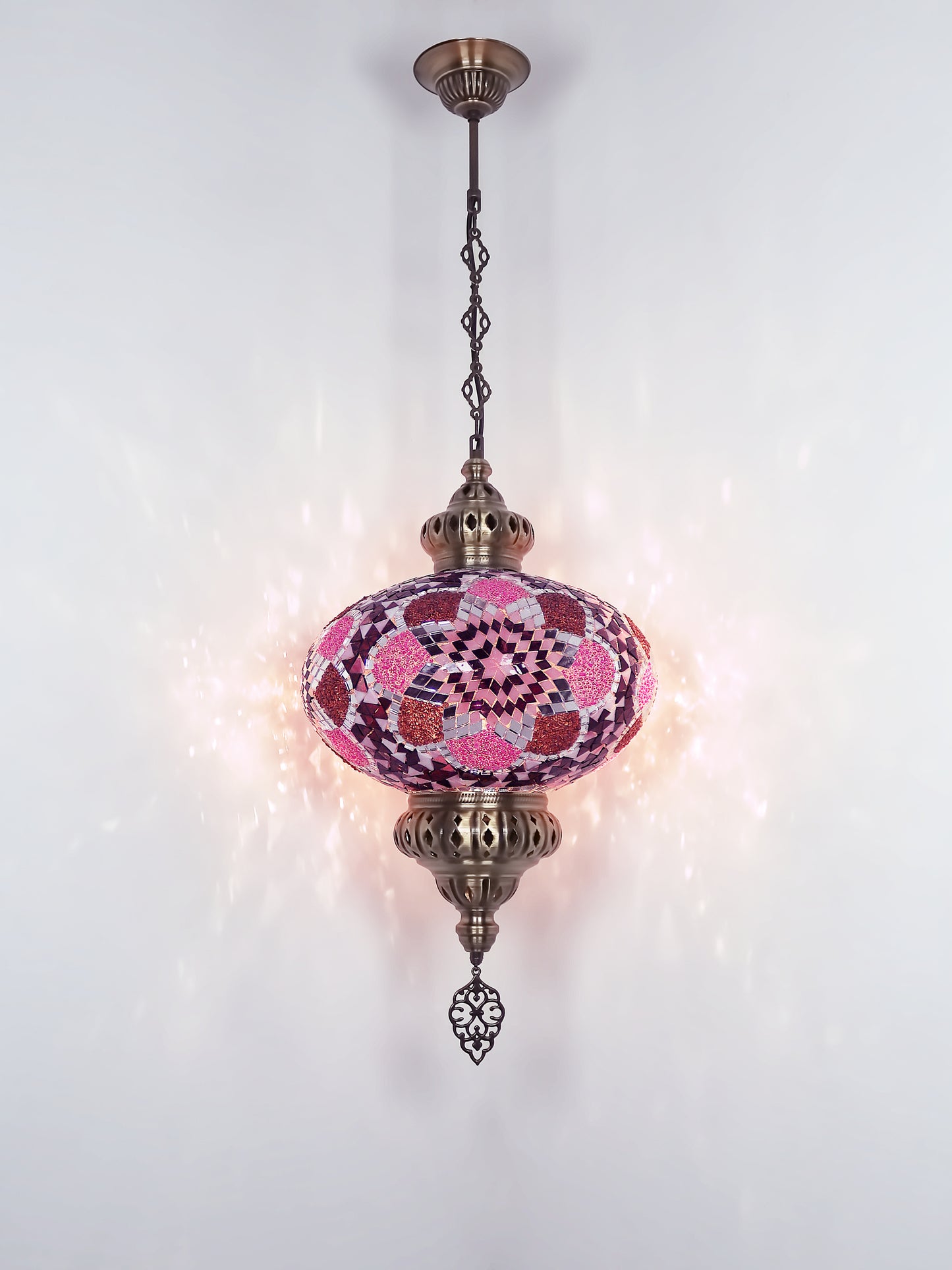 Turkish Mosaic Hanging Lamp Big Globe Pendant Lights