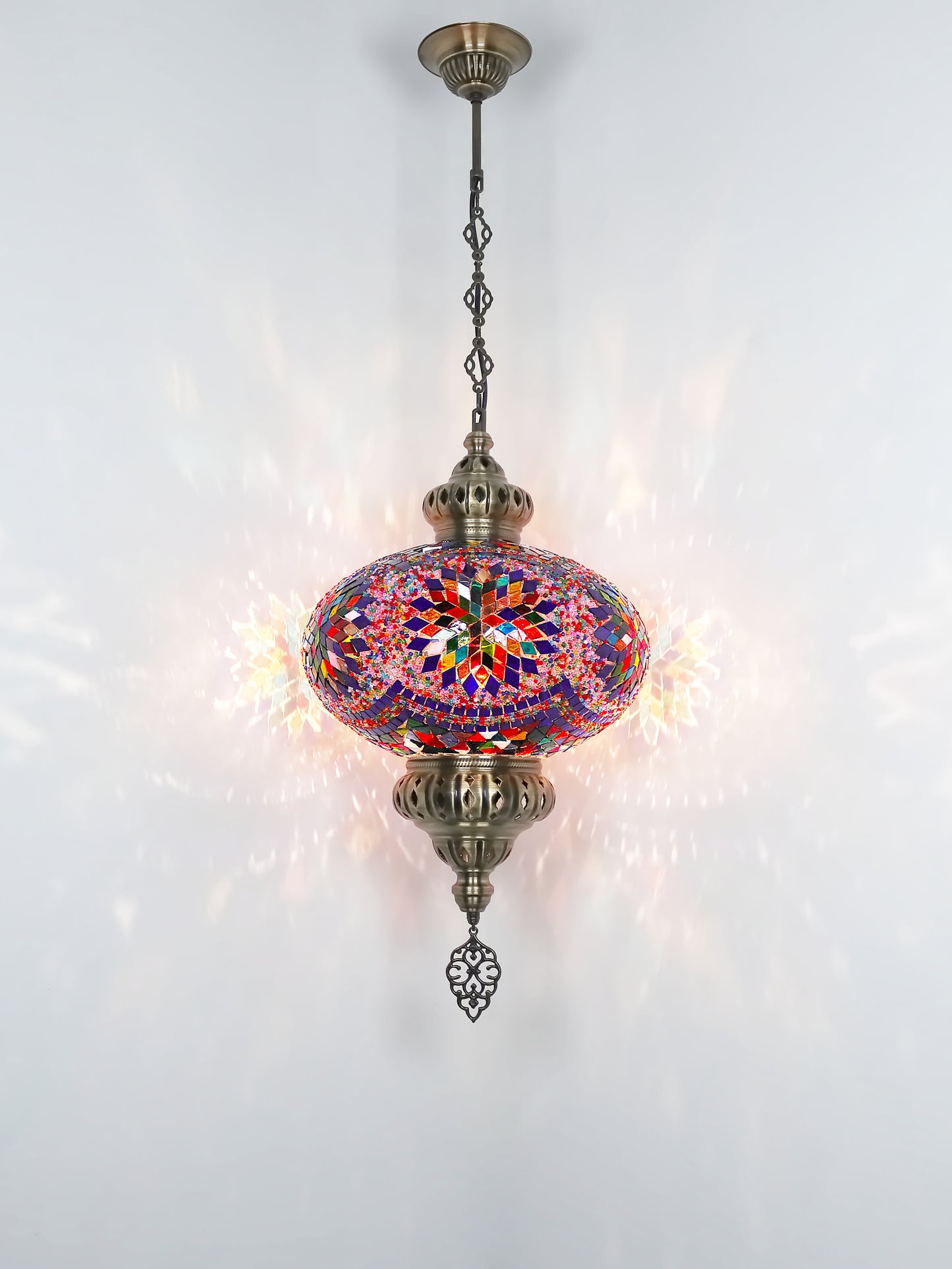 Turkish Mosaic Hanging Lamp Big Globe Pendant Lights
