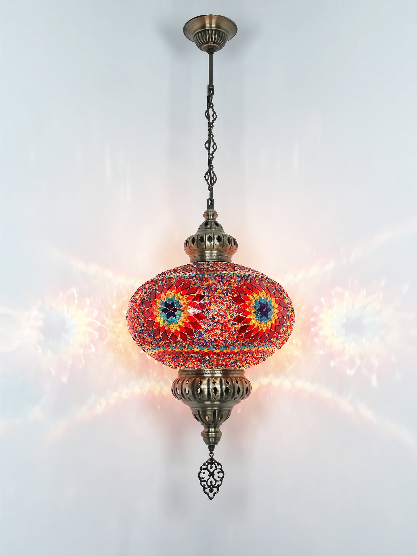 Turkish Mosaic Hanging Lamp Big Globe Pendant Lights