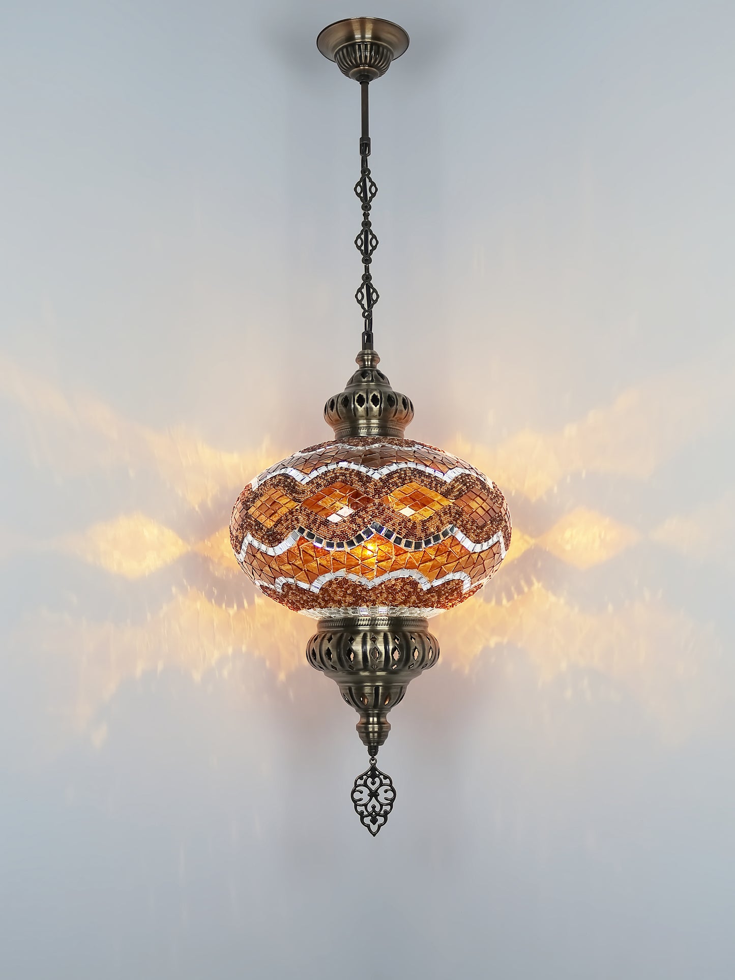 Turkish Mosaic Hanging Lamp Big Globe Pendant Lights