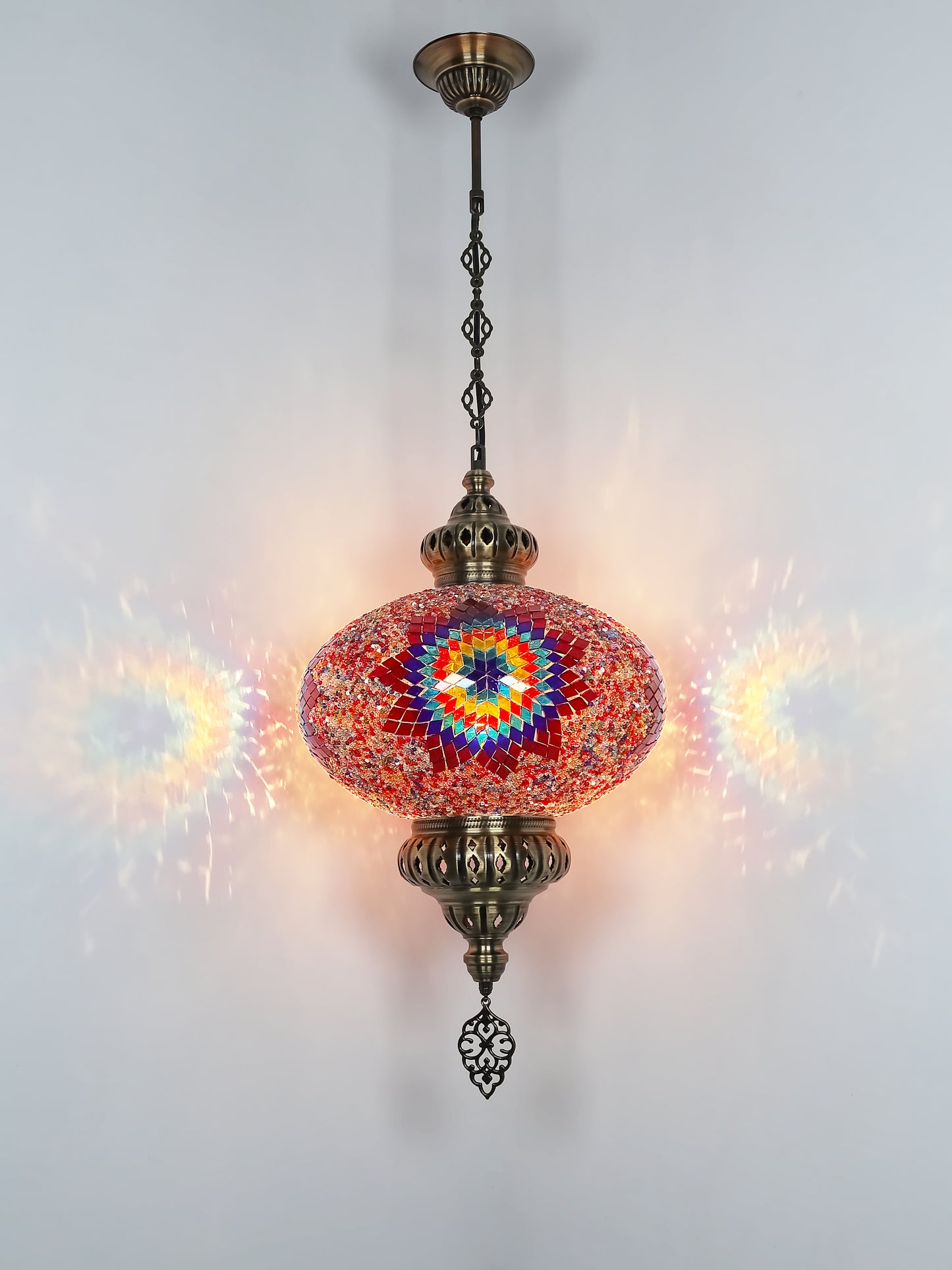 Turkish Mosaic Hanging Lamp Big Globe Pendant Lights