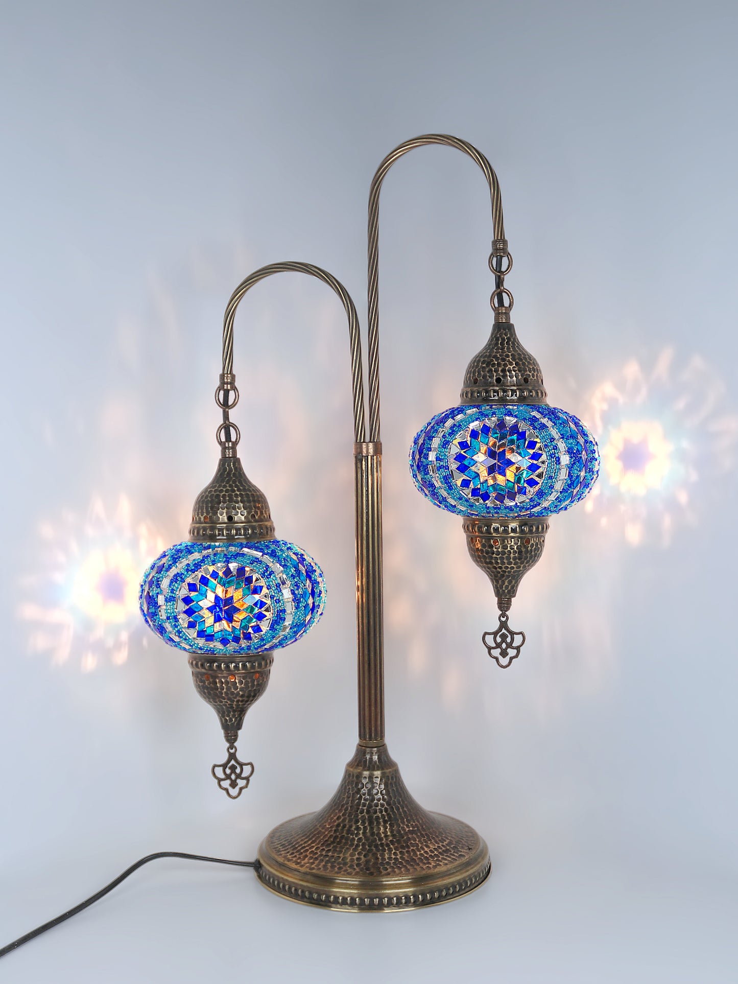Mosaic Bedside Lamp 2 Globe Turkish Table Lamp