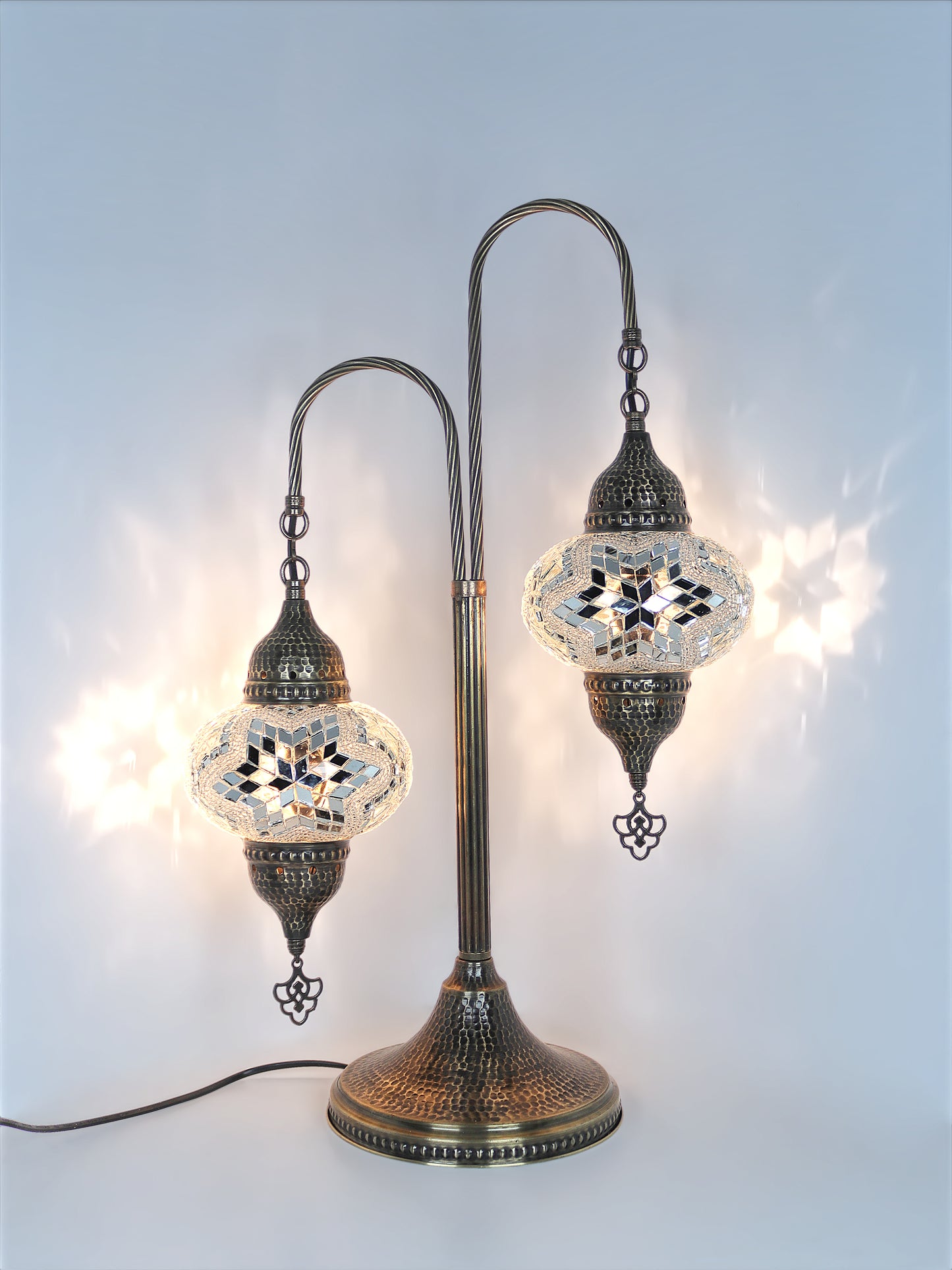 Mosaic Bedside Lamp 2 Globe Turkish Table Lamp