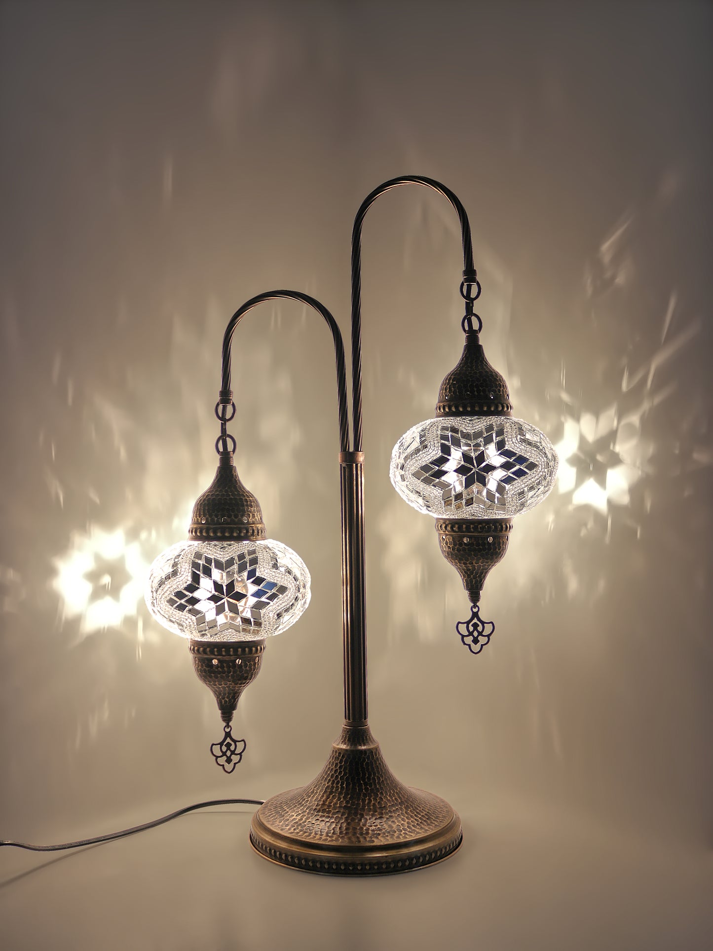Mosaic Bedside Lamp 2 Globe Turkish Table Lamp
