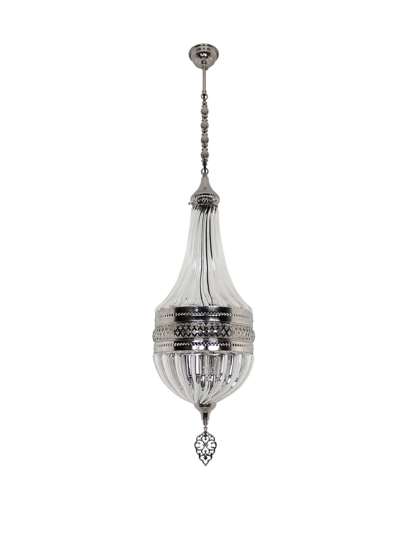 Turkish Lantern Pyrex Glass Pendant Lamp Clear Color
