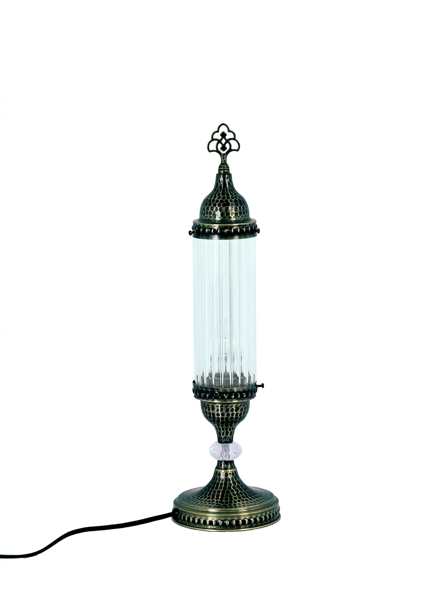 Pyrex Glass Table Lamp Turkish Cylinder Clear Glass