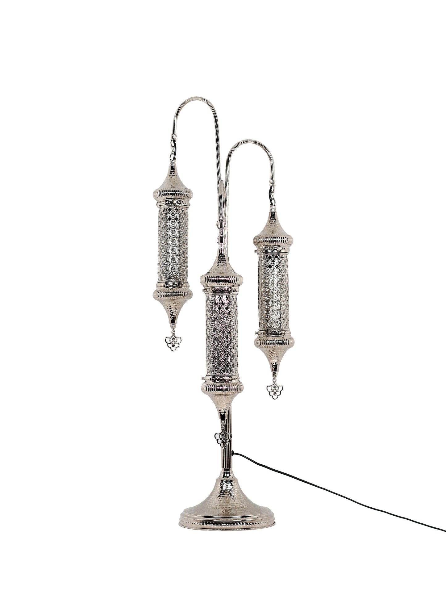 Turkish Table Lamp Cylinder Clear Glass Bedside Light