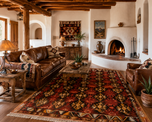 80-Year-Old Handwoven Turkish Kilim – Signed by the Weaver