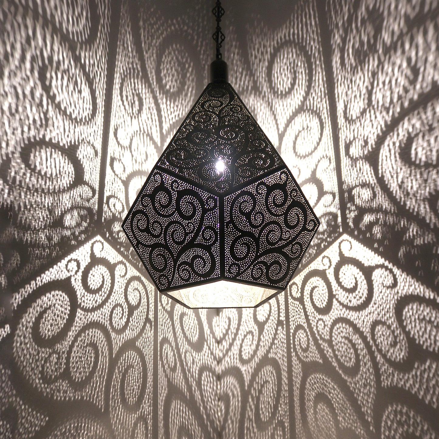 Moroccan Decorative Big Lantern Hanging Lamp Diamond Shape