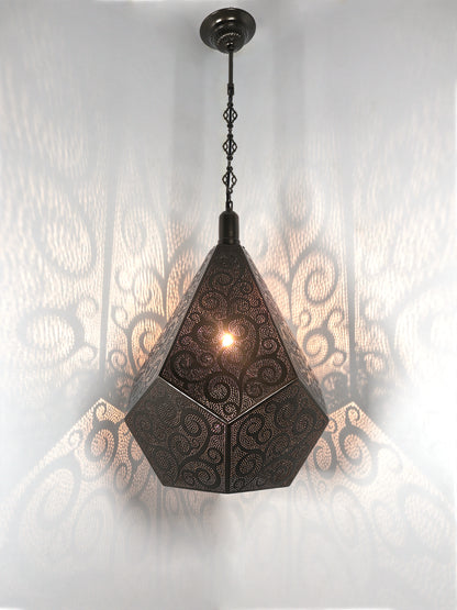 Moroccan Decorative Big Lantern Hanging Lamp Diamond Shape