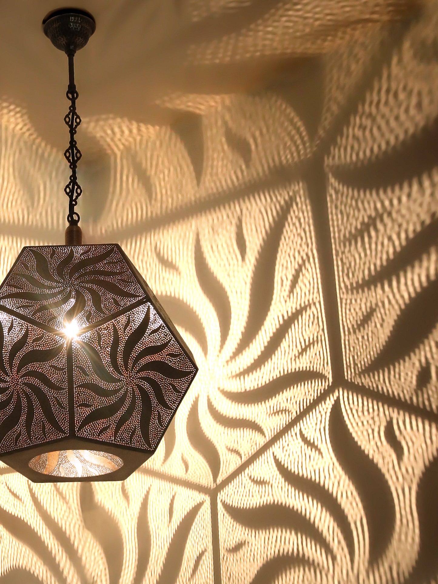 Hallway Lamp Moroccan Lantern Light Pattern Shadow