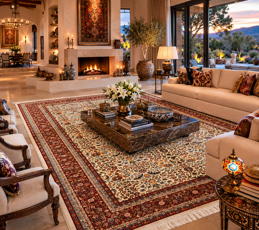 Floral Bamboo Silk Rug – 6’6” x 9’8”