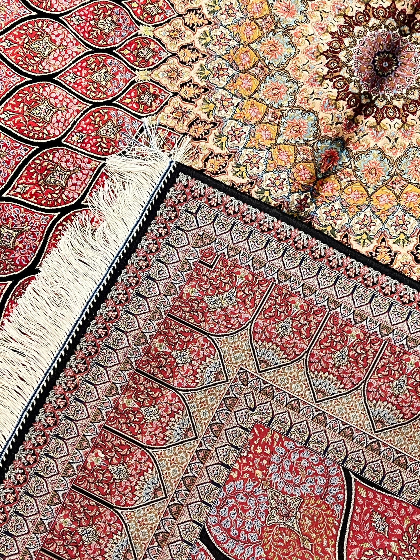 5x8 Luxury Pink Bamboo Silk Rug – Grand Floral Medallion Design – Elegant Turkish Statement Rug