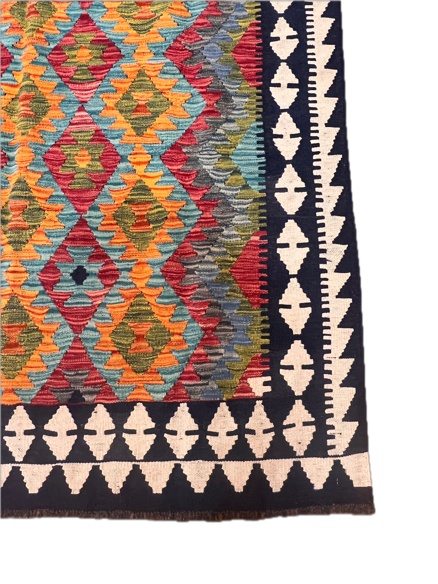 5x7 Fine Quality Handwoven Turkish Kilim Rug – Pastel Geometric Anatolian Area Rug