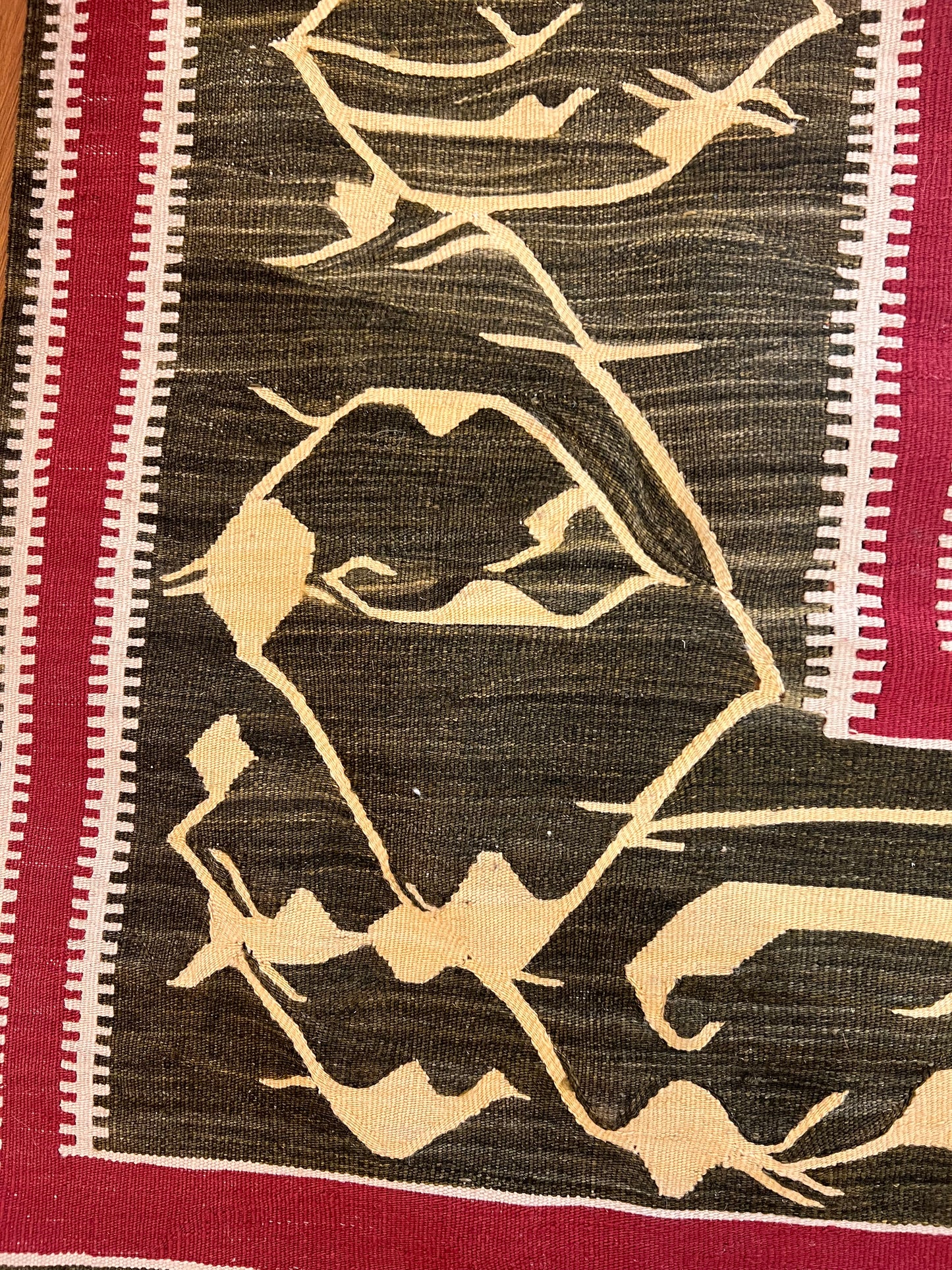 Turkish Handwoven Wool Kilim Rug – 60” × 51”
