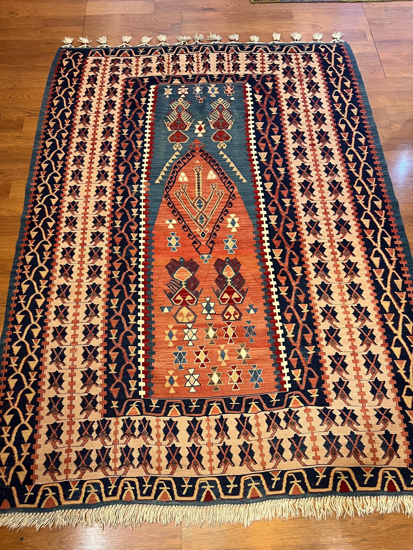 Old Handwoven Central Anatolian Kilim – Approximately 80 Years Old