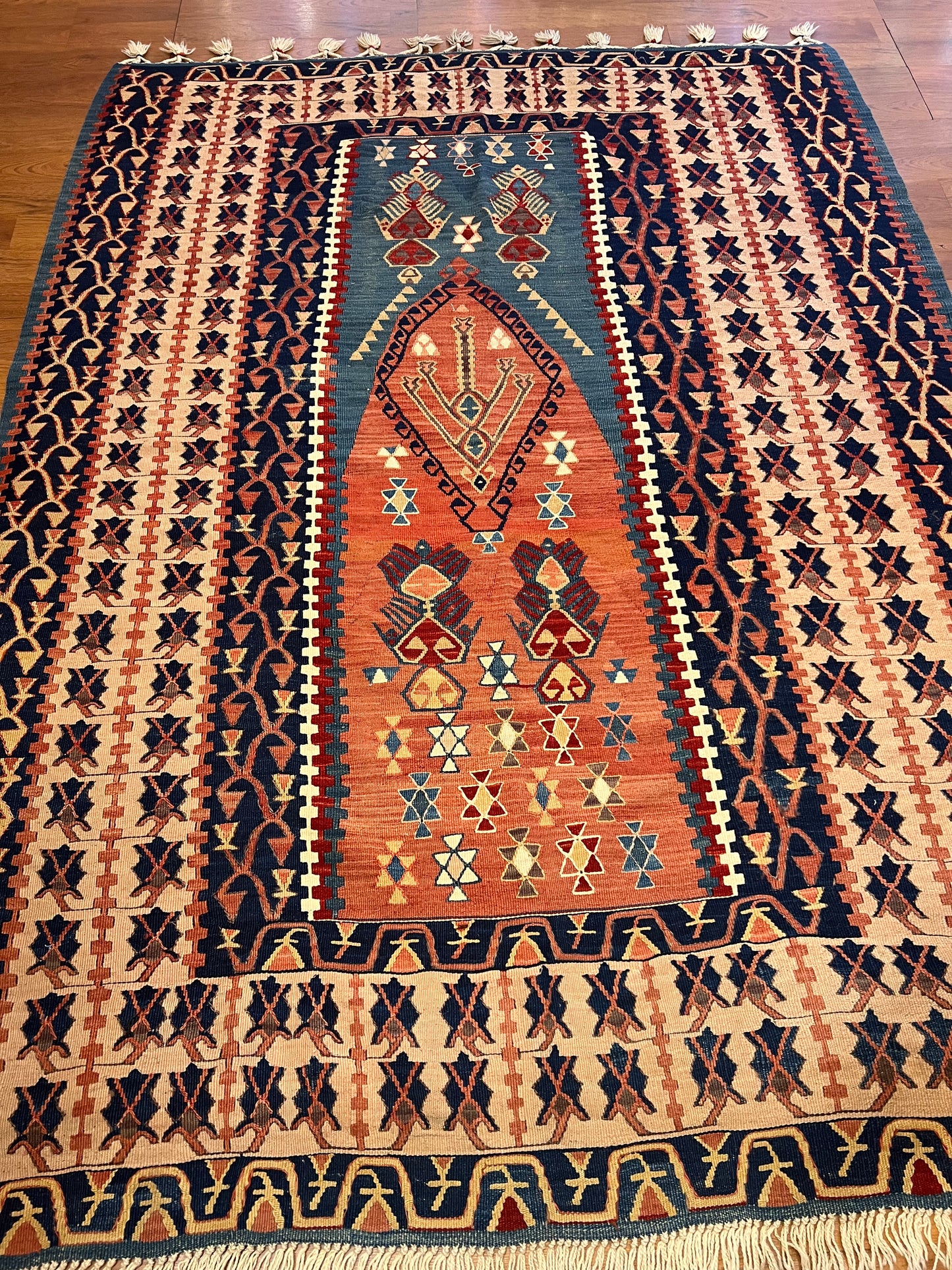 Old Handwoven Central Anatolian Kilim – Approximately 80 Years Old