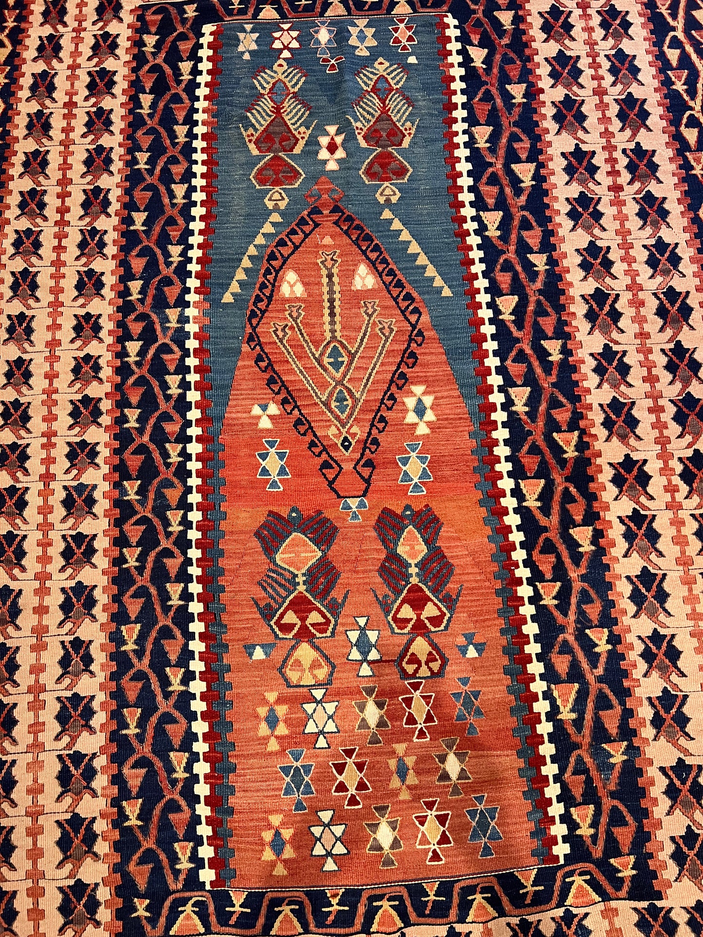 Old Handwoven Central Anatolian Kilim – Approximately 80 Years Old