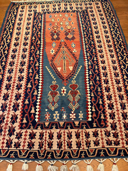 Old Handwoven Central Anatolian Kilim – Approximately 80 Years Old