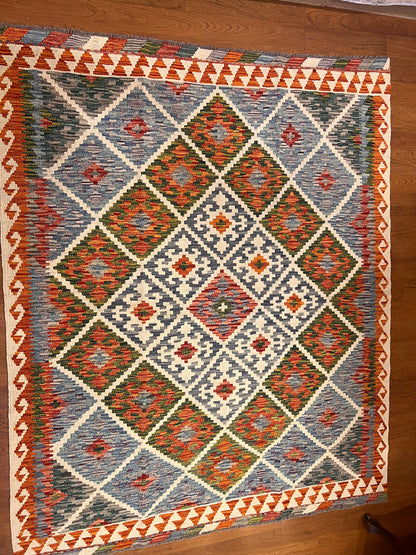 Handmade Natural Dye Kilim Rug – 6.4’ x 5.3’