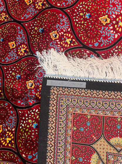Bamboo Silk Area Rug – Elegant Dome Medallion Design – 6’ x 10’