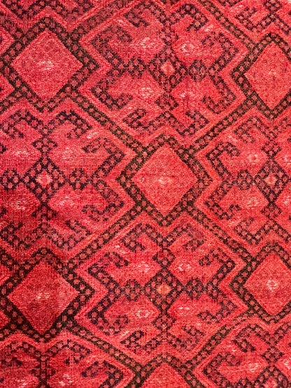 Turkmenian Cicim Rug – 10.7 ft × 6.8 ft | Approximately 70 Years Old | Hand-Embroidered Wool