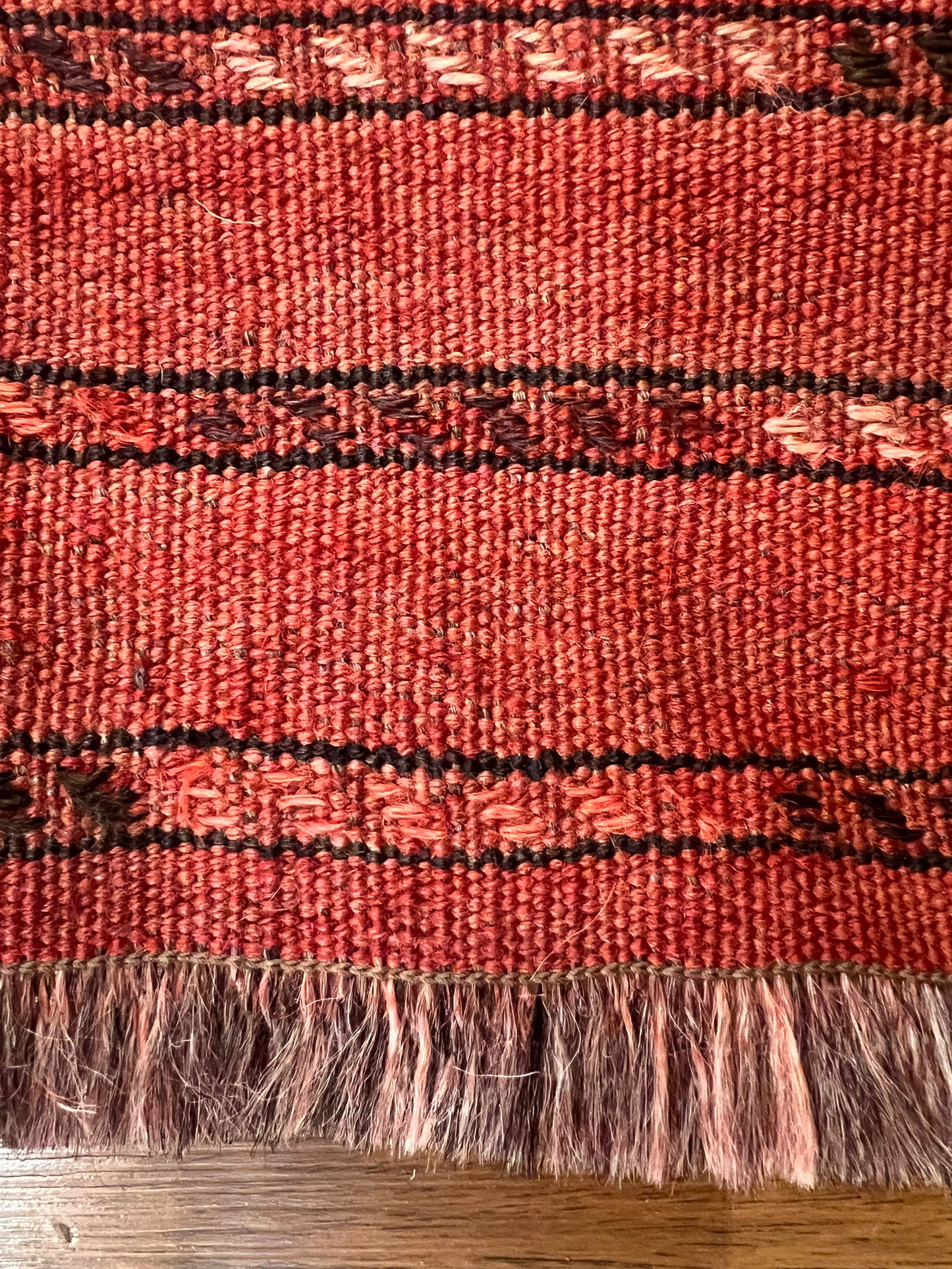 Turkmenian Cicim Rug – 10.7 ft × 6.8 ft | Approximately 70 Years Old | Hand-Embroidered Wool