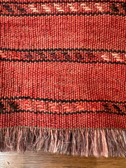 Turkmenian Cicim Rug – 10.7 ft × 6.8 ft | Approximately 70 Years Old | Hand-Embroidered Wool