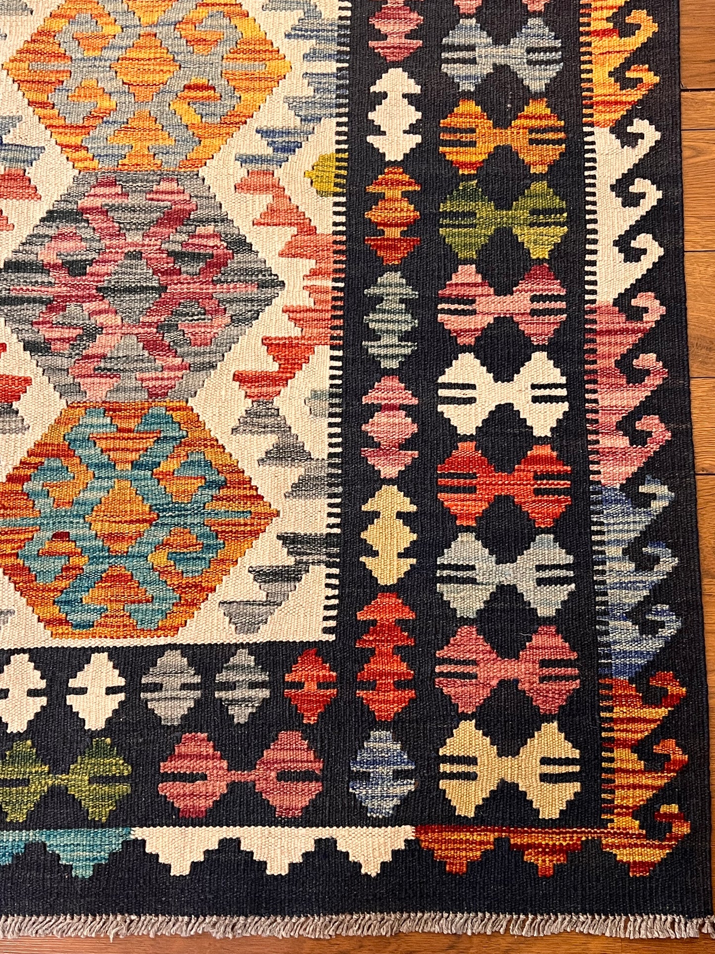 7x10 Fine Quality Handmade Turkish Kilim Rug – Exceptional Handwoven Colorful Anatolian Statement Rug