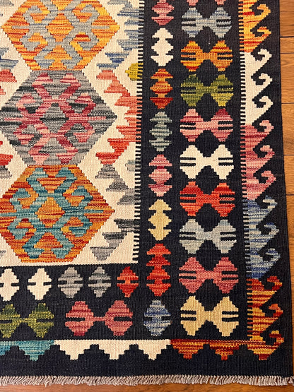 7x10 Fine Quality Handmade Turkish Kilim Rug – Exceptional Handwoven Colorful Anatolian Statement Rug