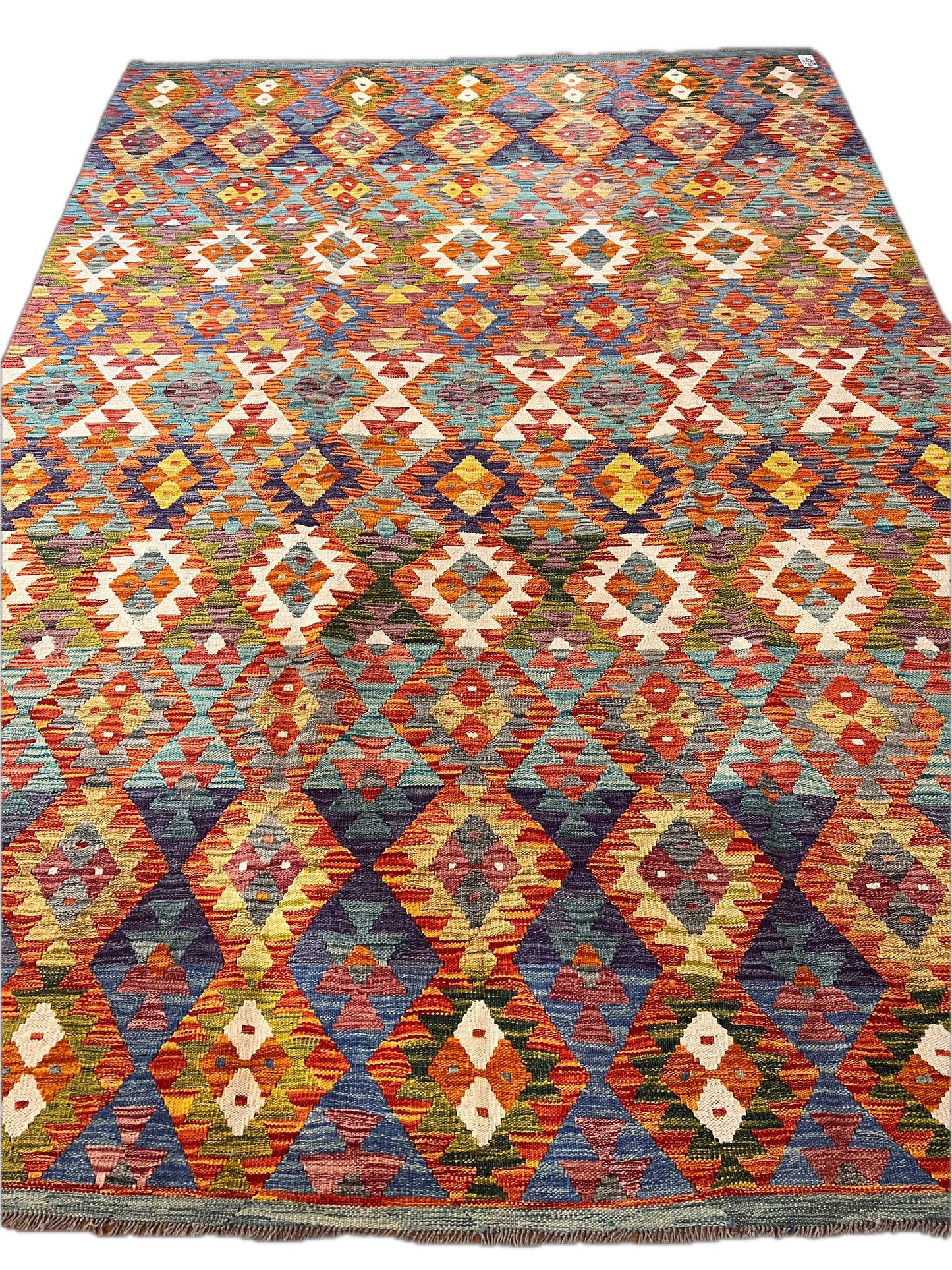 7x10 Fine Quality Handmade Turkish Kilim Rug – Handwoven Warm Multicolor Anatolian Statement Rug