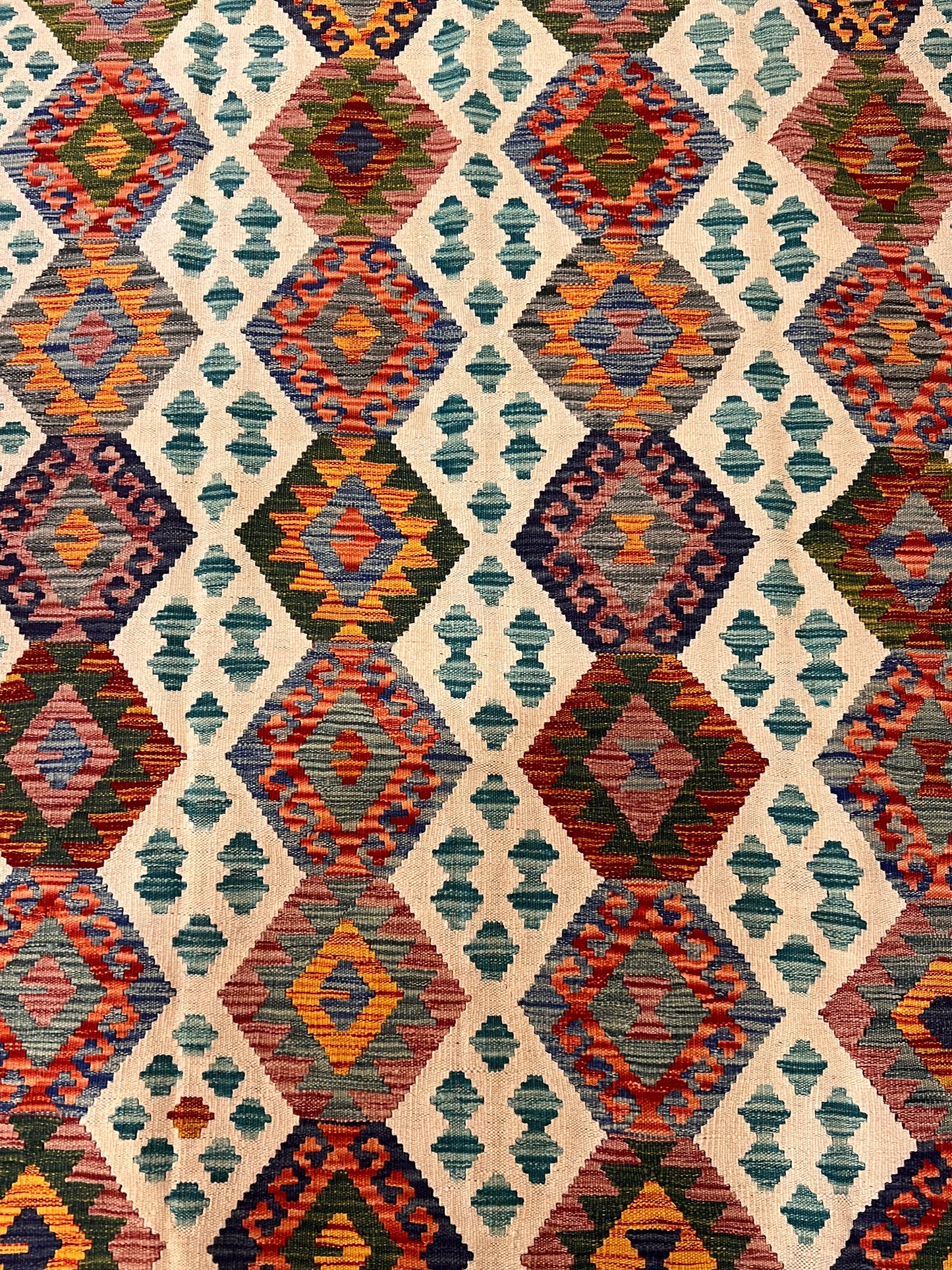 7x10 Fine Quality Handmade Turkish Kilim Rug – Handwoven Colorful Anatolian Geometric Statement Rug
