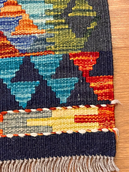 6x8 Fine Quality Turkish Kilim Rug – Handwoven Colorful Diamond Geometric Anatolian Rug