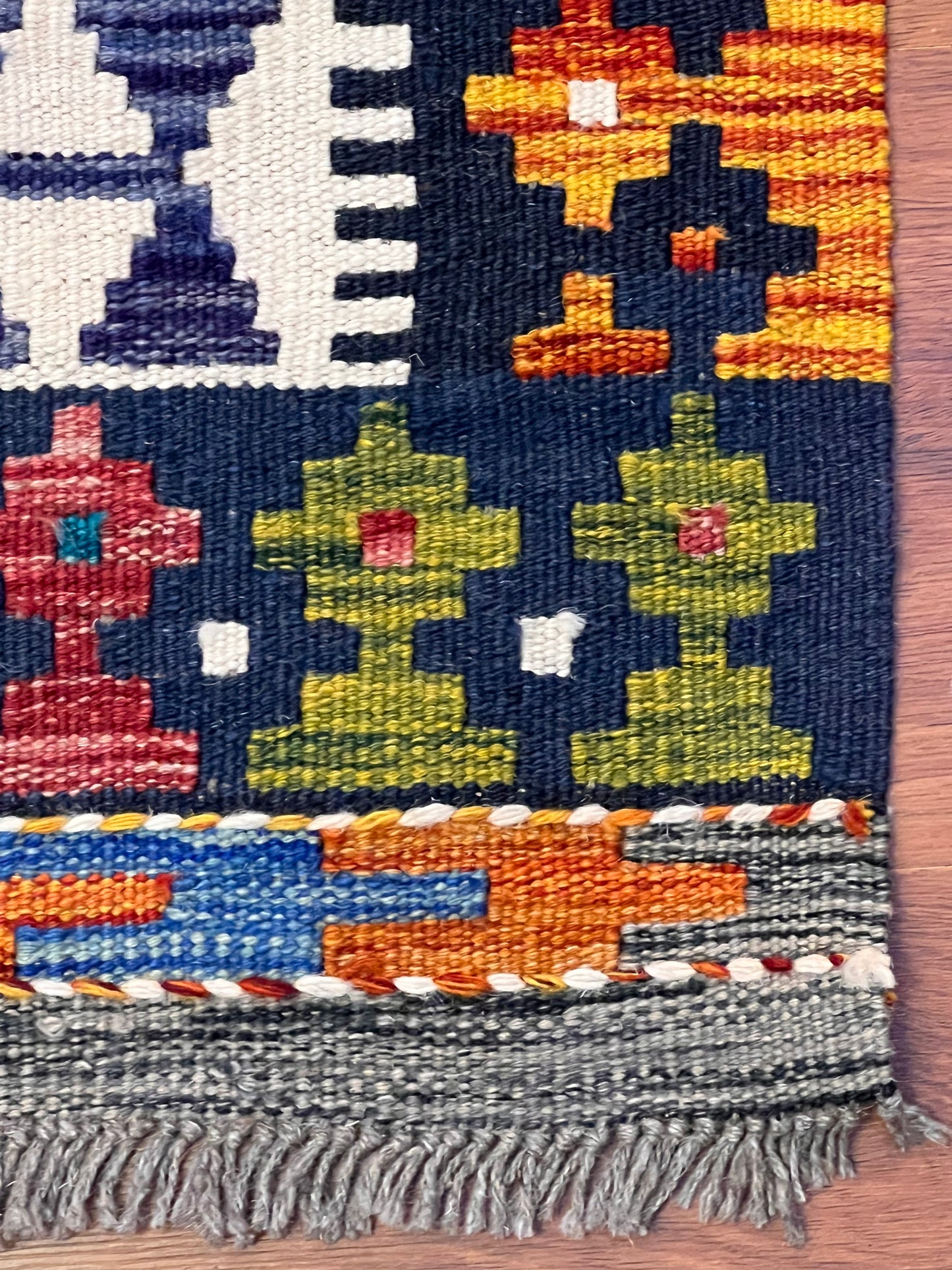 6x8 Fine Quality Turkish Kilim Rug – Handwoven Multicolor Medallion Anatolian Statement Rug