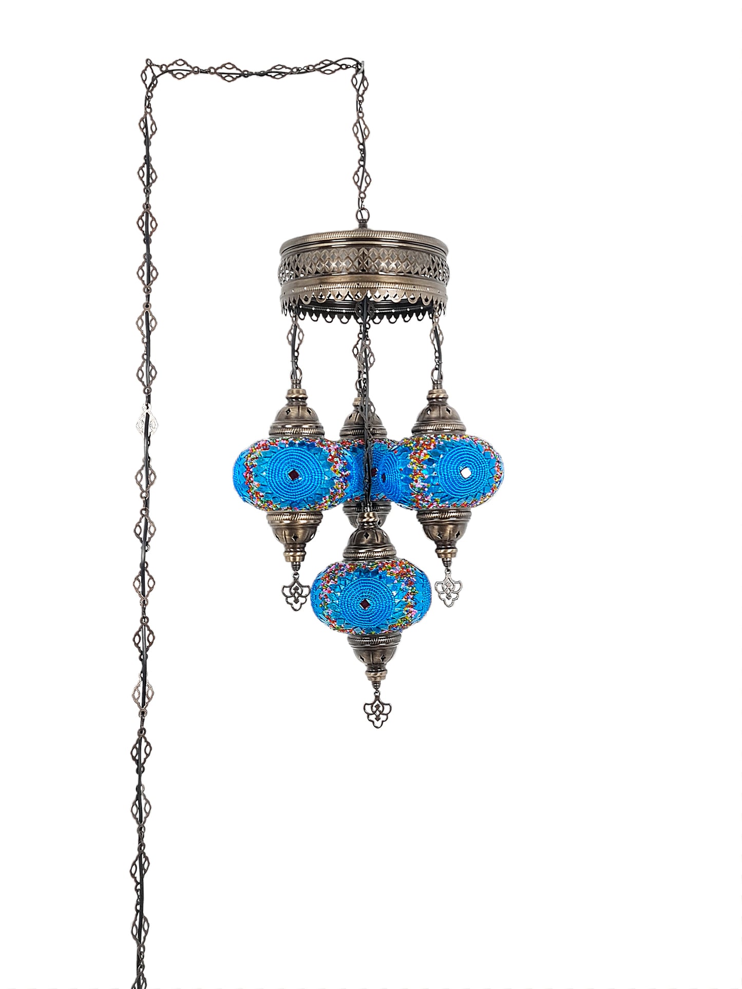 Mosaic Chandelier Extra Chain Plug 4 Globe