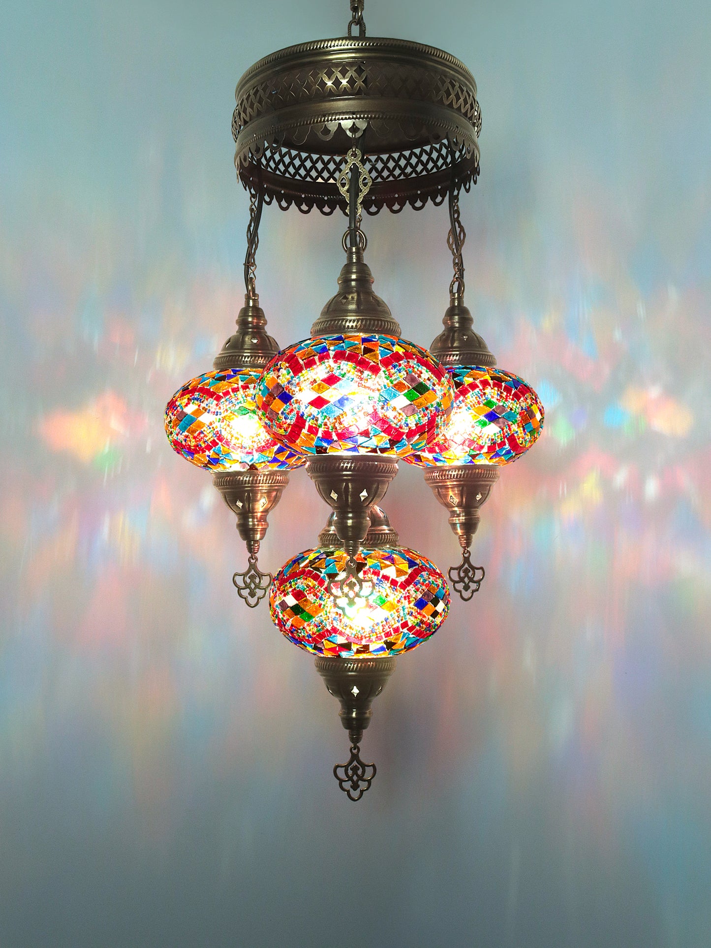 Mosaic Chandelier Extra Chain Plug 4 Globe