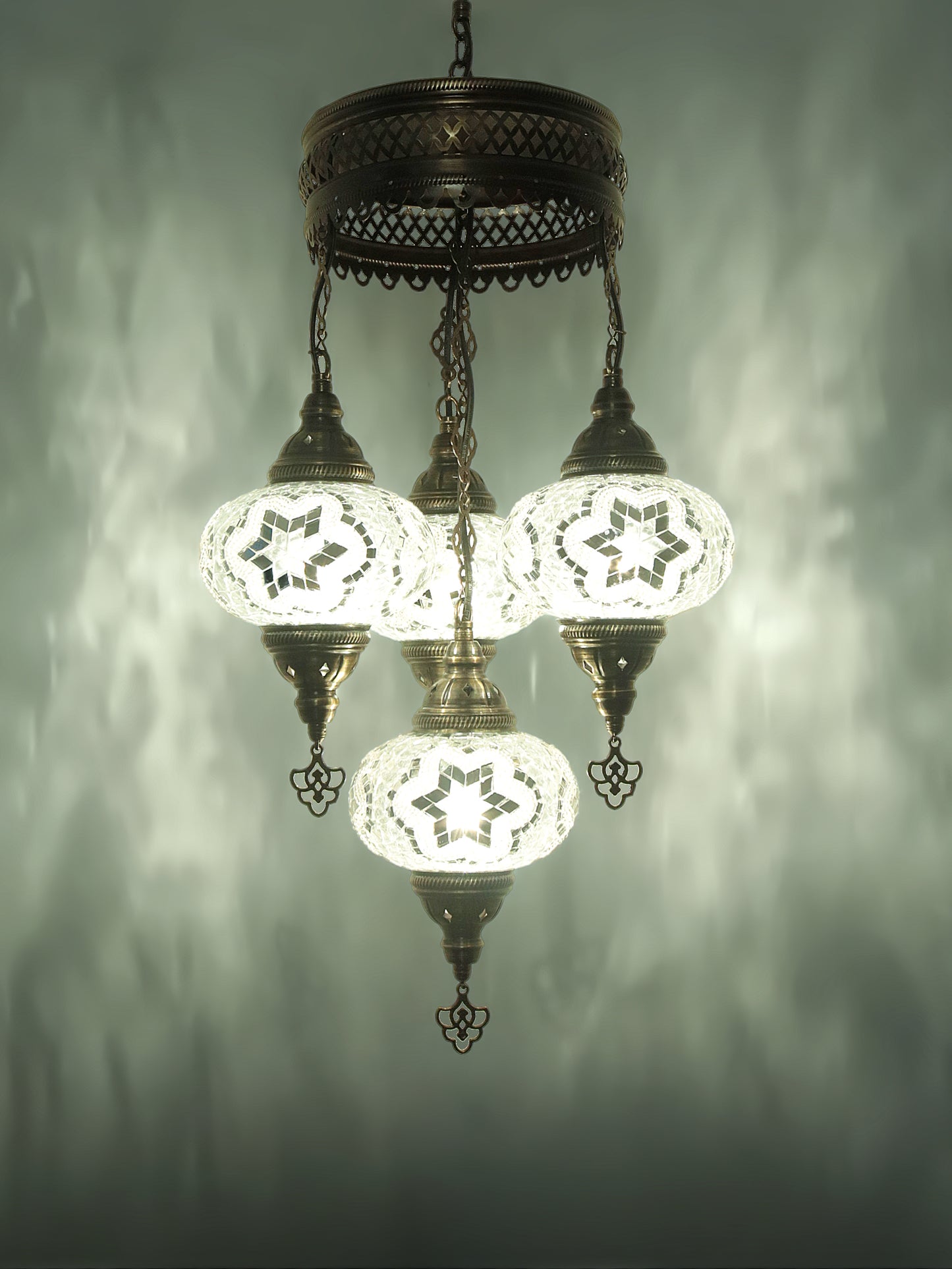 Mosaic Chandelier Extra Chain Plug 4 Globe