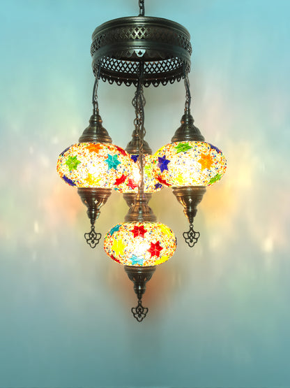 Mosaic Chandelier Extra Chain Plug 4 Globe