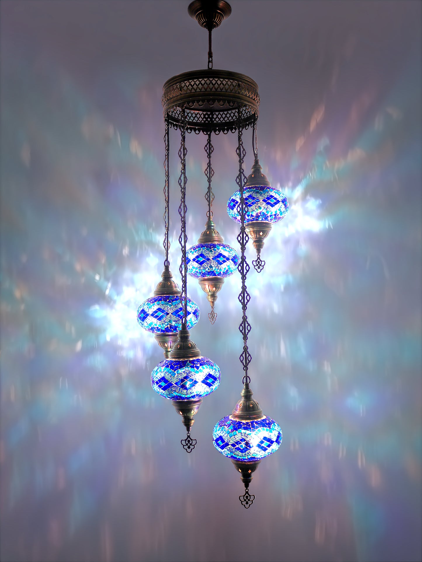 Mosaic Chandelier 5 Globe Extra Chain Plug Cable