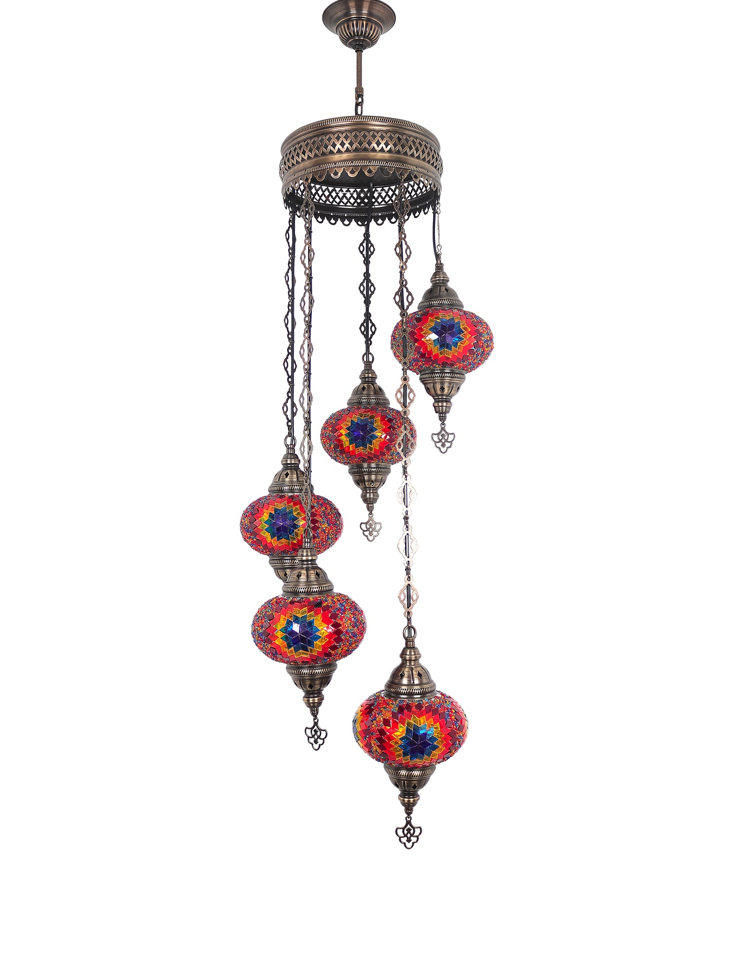 Mosaic Chandelier 5 Globe Extra Chain Plug Cable